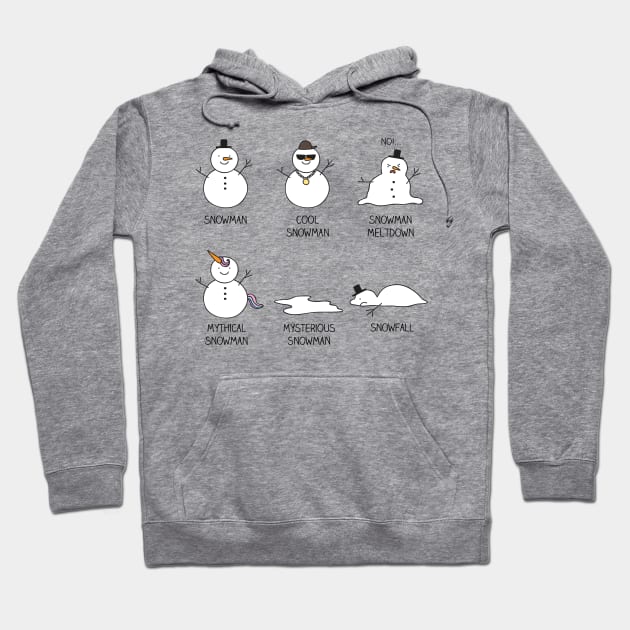 Types of snowman Hoodie by milkyprint